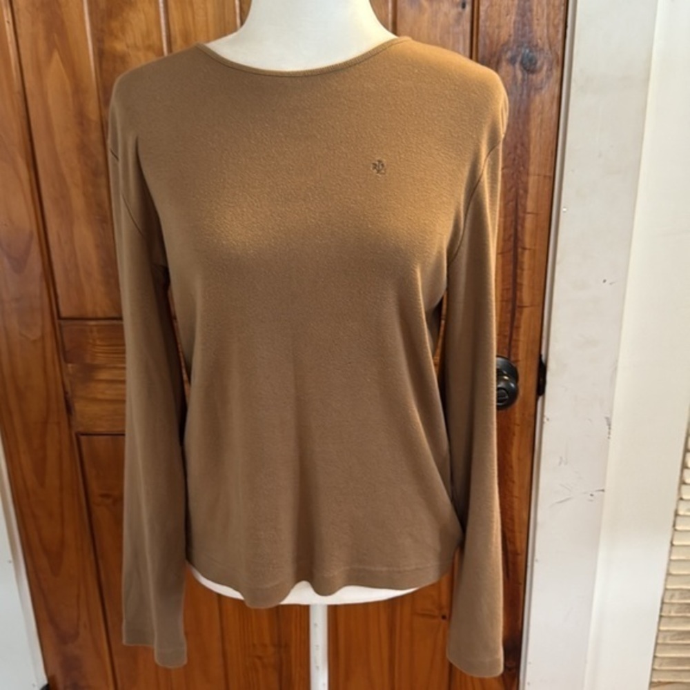 Women’s Ralph Lauren Brown Long Sleeve Tee